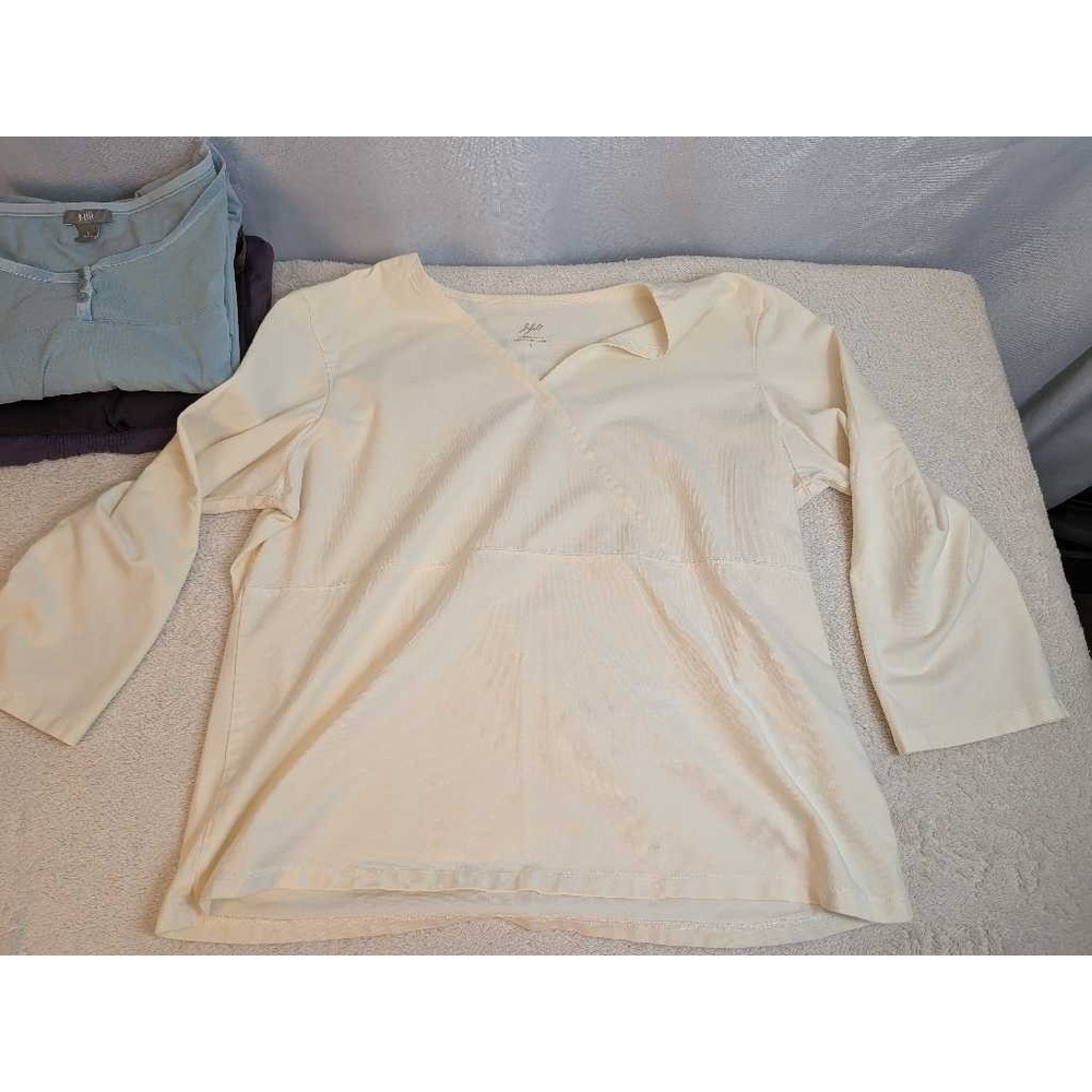 J. Jill Lot of 4 Tops Women's Large Henley V-Neck Stretch Casual - Picture 6 of 16